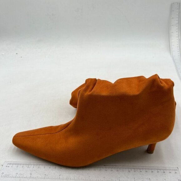 Women Comfortable Low Heel Pull on Stylish Knee High Boots Square Toe Brown - Picture 2 of 7